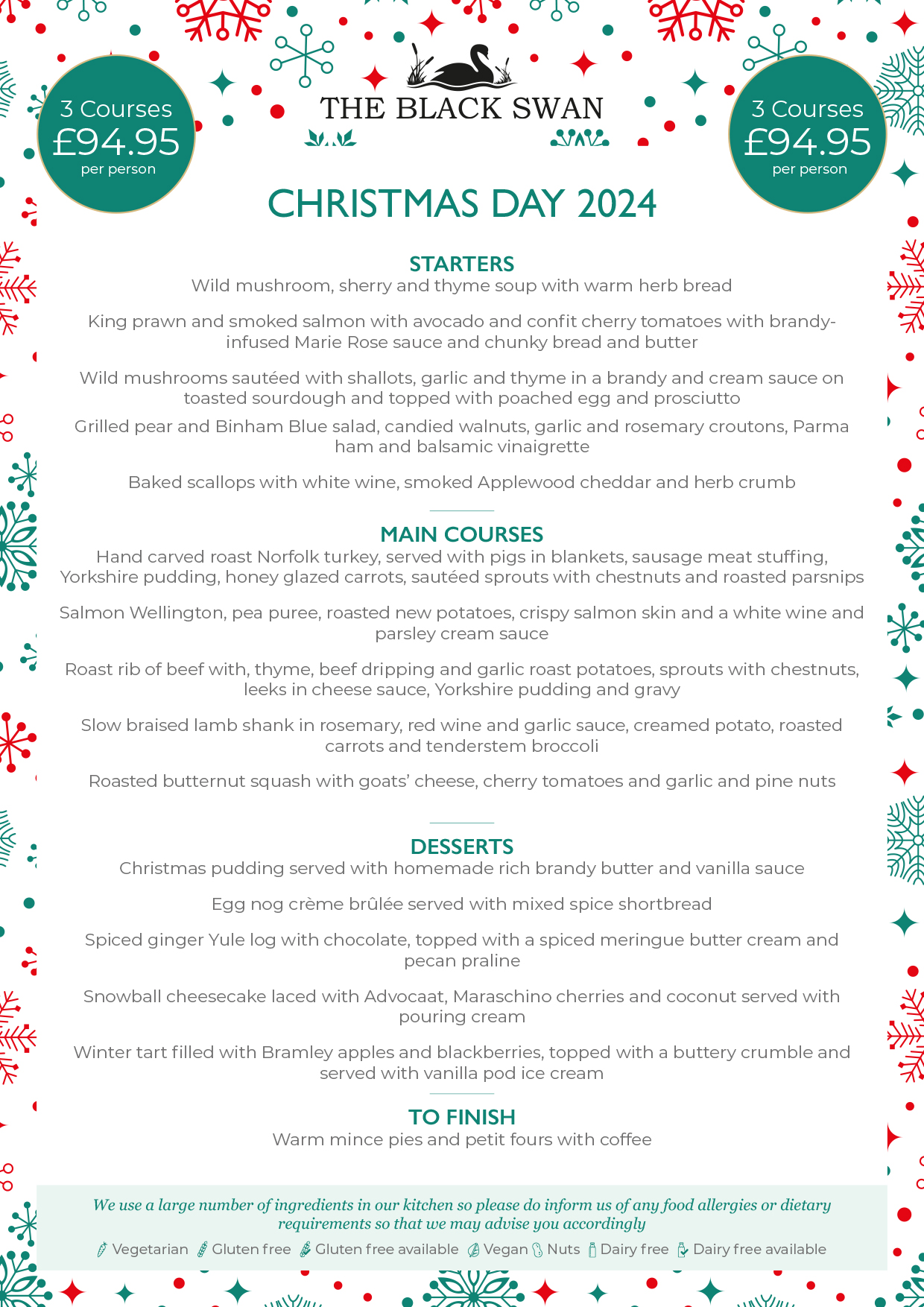 Christmas Day Menu